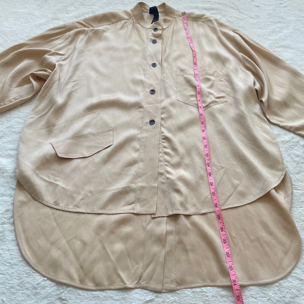 Petar Petrov Oversized Button Back Viscose Shirt Beige SS 2019 Size 42 / L - Picture 4 of 16